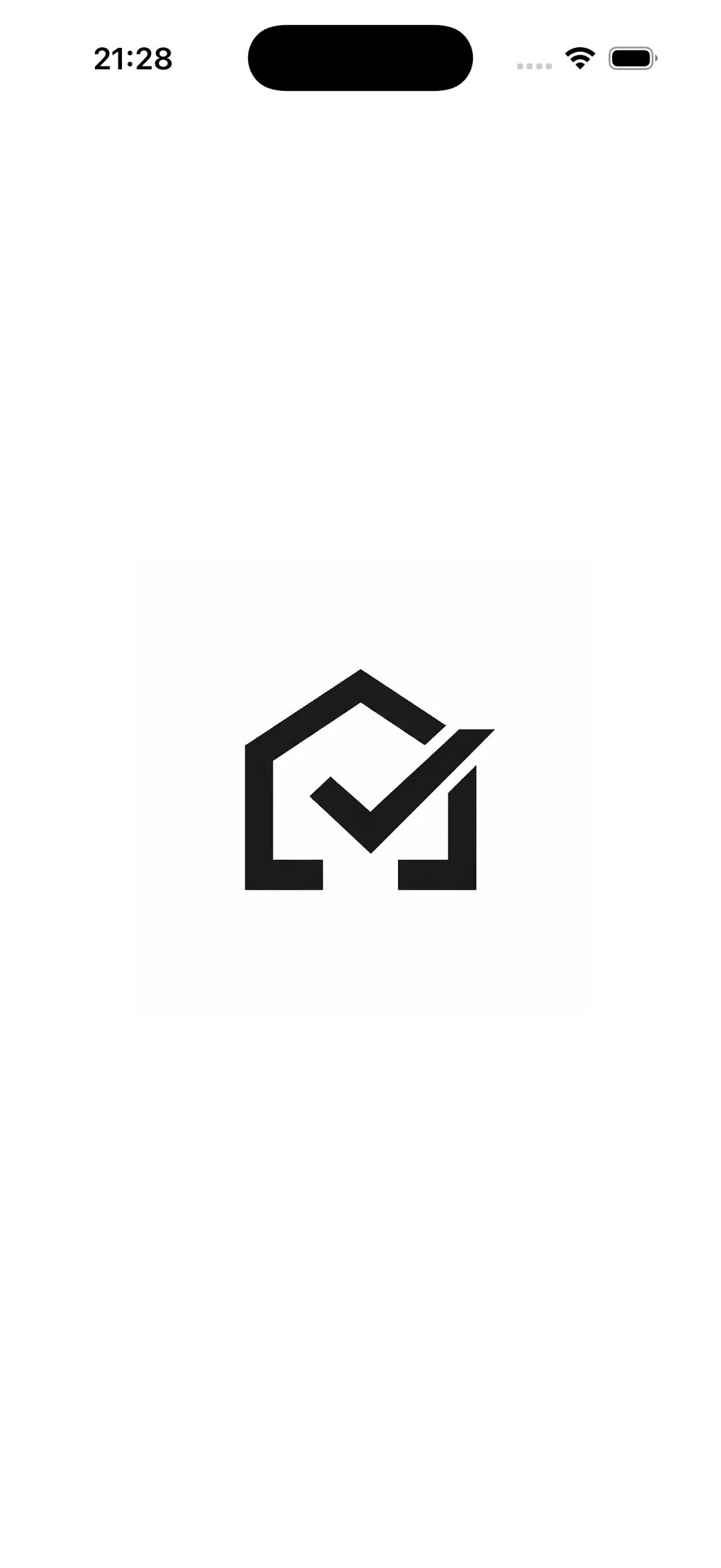 Startbildschirm der RoofRunner-App auf einem Smartphone